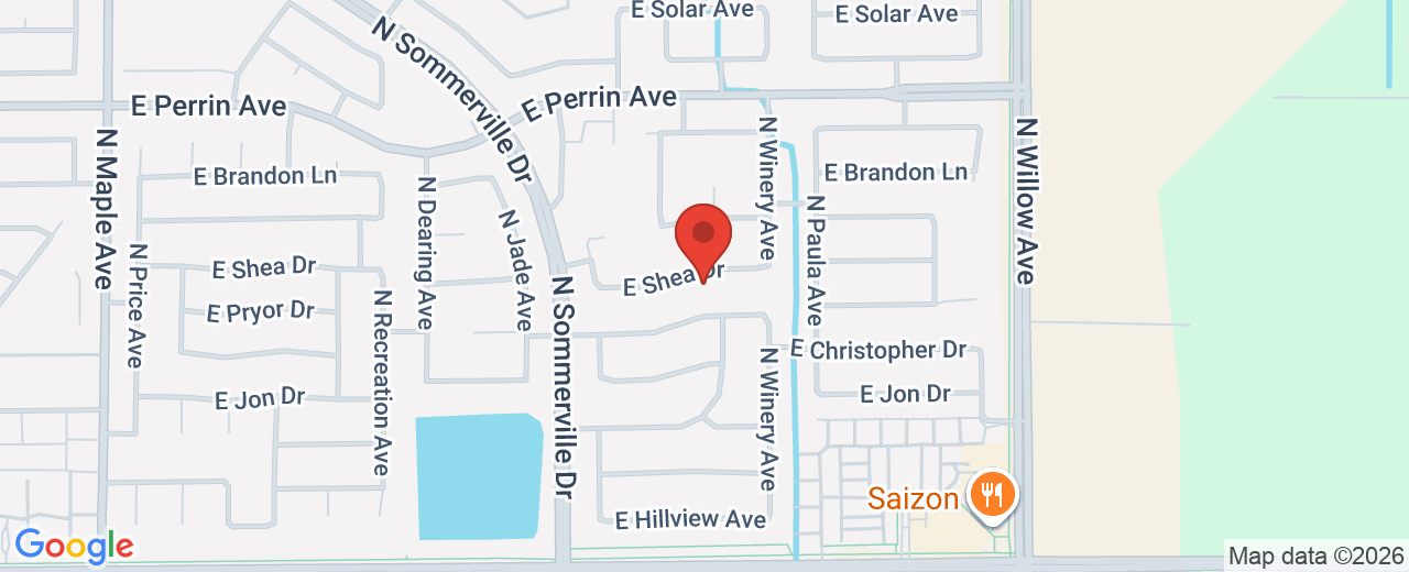 Map showing 2659 E. Shea Dr, fresno, CA, 93720