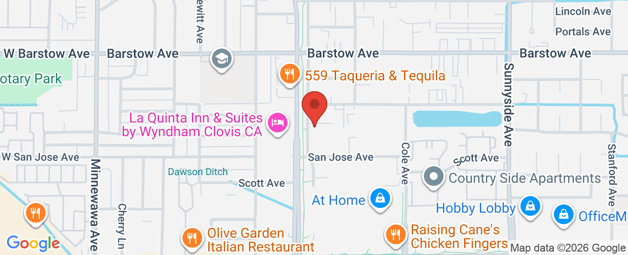Map showing 1497 Railroad Ave,, Clovis, CA, 93612