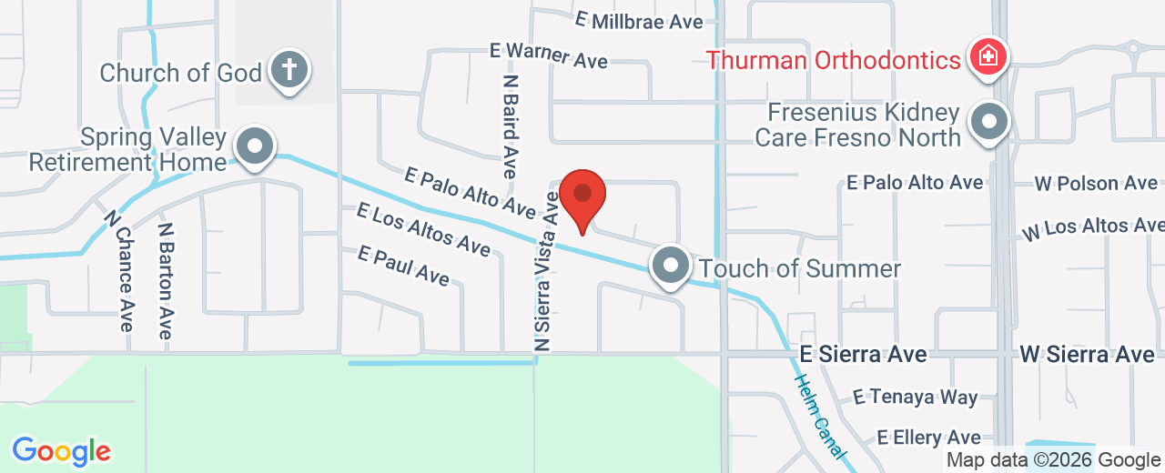 Map showing 2775 E Los Altos Ave, Fresno, CA, 93710