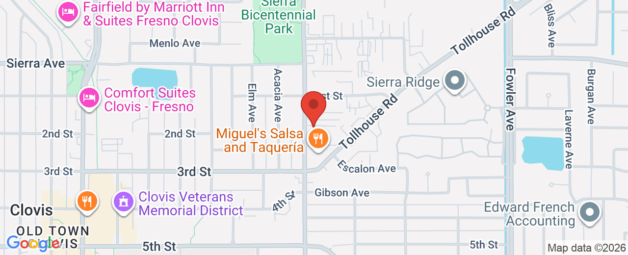 Map showing 145 Sunnyside Ave #0513, Clovis, CA, 93611